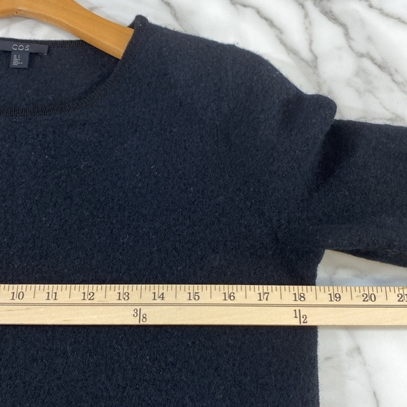 COS Collection Of Style Knit Dress Womens Size Small Black 100% Boiled Wool - Picture 9 of 11